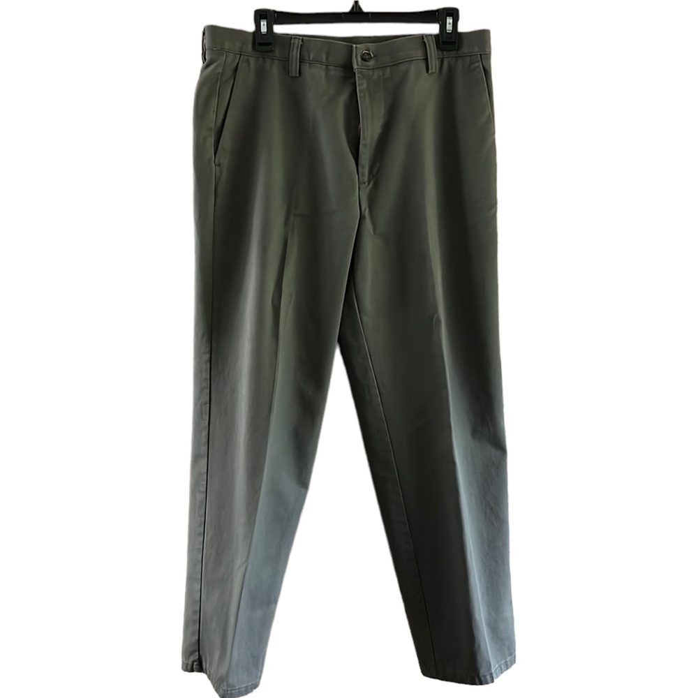 Dockers Mens Flat front Classic slacks  fit stretch waistband cotton size 34/30